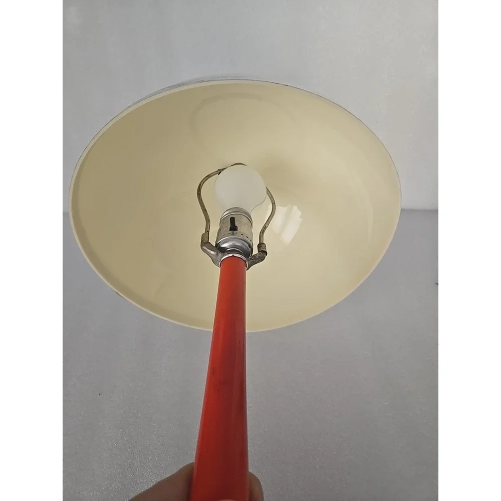 Vintage Mid Century Modern Plastic Mushroom Table Lamp Retro 1960's